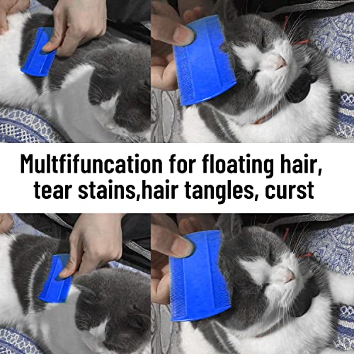 Flea Comb for Dogs, 6 Pcs Flea Combs Cat Combs, Comb for Cats with Durable Teeth, Use for Cleaning Tear Stains, Floating Hair, Dandruff by MoHern