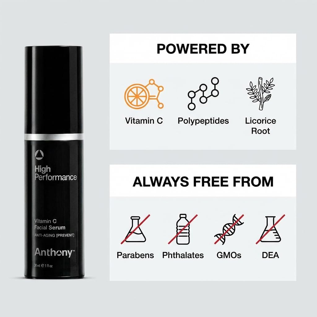 Anthony High Performance serum z witaminą C, 30 ml, wzmacnia produkcję kolagenu