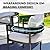 Grand patio 7-Piece Outdoor Dining Set for 6, Metal Woven Wicker Fixed Patio Chairs with Thickened Cushions & 1 Rectangular Woodgrain Dining Table with Umbrella Hole, 7pcs Set for Backyard Deck