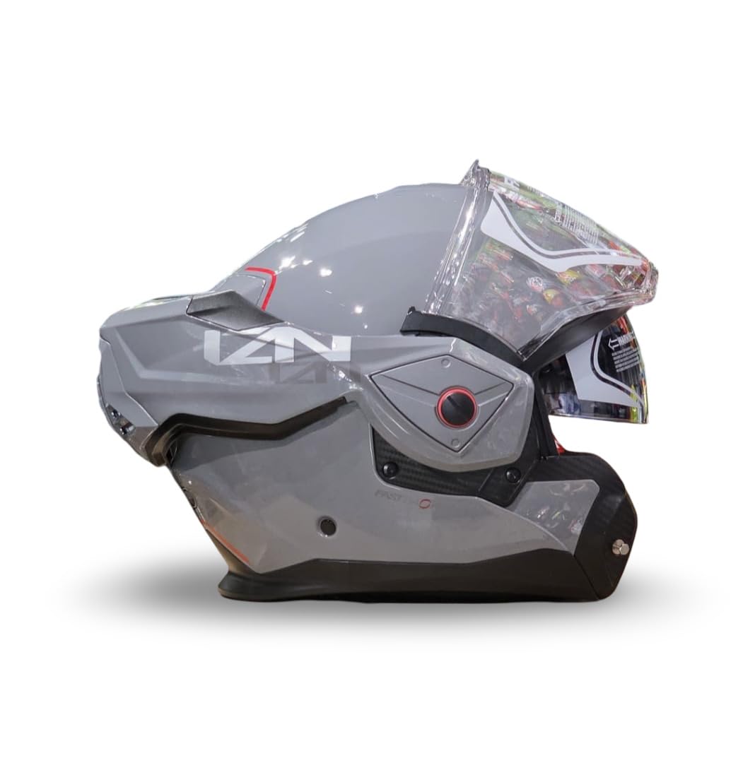 NZI Casco Modular NZI Fastback Duo 180º Nardo Grey Abatible con Visor Solar - Unisex Hombre y Mujer - Homologado P/J ECE 22.06 (XL)