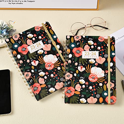 Planner 2023-2024 - 2023-2024 Weekly Monthly Planner From July 2023 To June 2024, 6.4'' X 8.5'' Academic Planner 2023-2024 With Thick Paper, Pocket, Tabs #TOP1