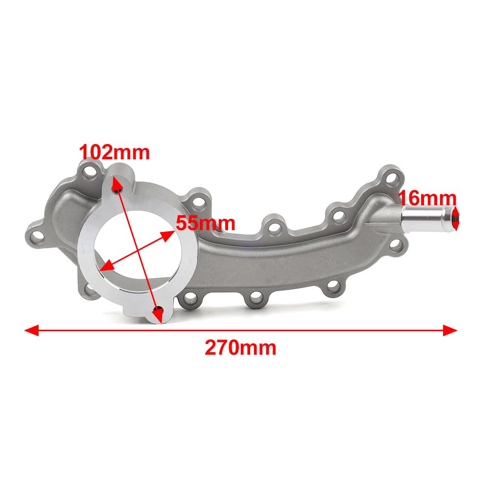 Tubo De Salida De Agua Refrigerante | Aluminio Plateado 05184653AF | Compatible Con Dodge, Chrysler, Jeep (2011-2022)