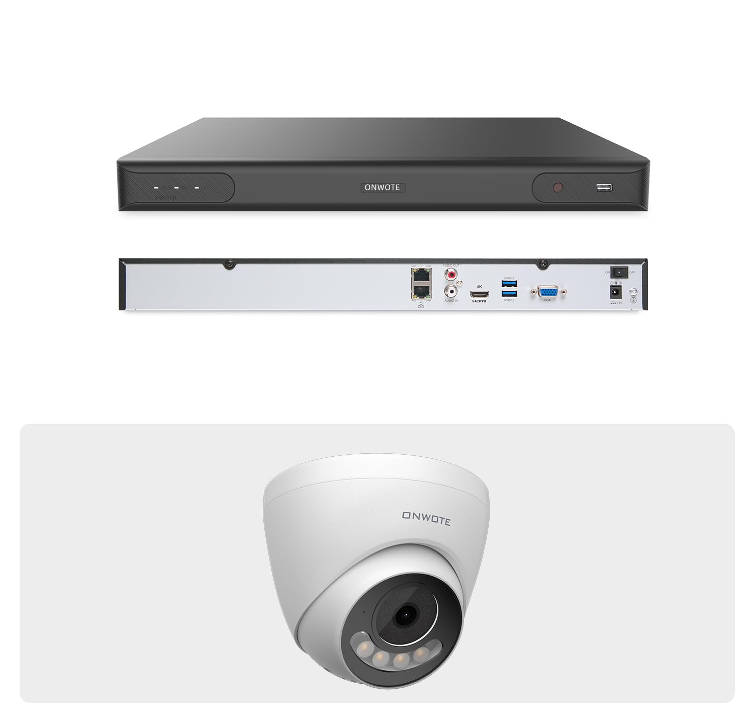 ONWOTE 12MP 32 Channel NVR with (1) 12MP PoE IP Security Cameras