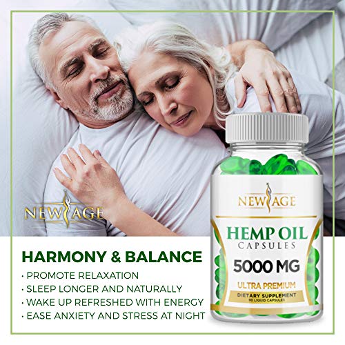 Hemp Oil Capsules Pills - 2 Pack - 5000 Hemp Oil Capsules - Made in The USA - Maximum Value - Rich in Omega 3,6,& 9 - Image 5
