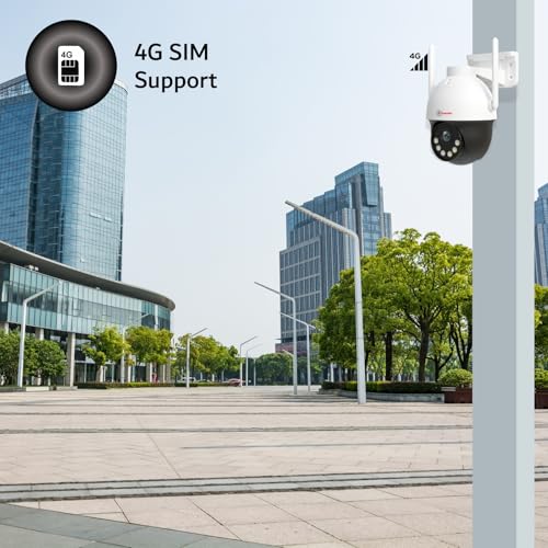 Image of Trueview 3MP 4G Mini PT Security Camera with SIM Support | All-Time Color Vision | 360 Pan | Two-Way Audio | Human Detection | 256GB SD & Cloud | IP66 Waterproof | Alexa Compatible | STQC Certified
