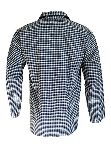 POLO RALPH LAUREN Men's Button Up Cotton/Elastane Blend Sleep Wear Blue Multi (X-Large)2