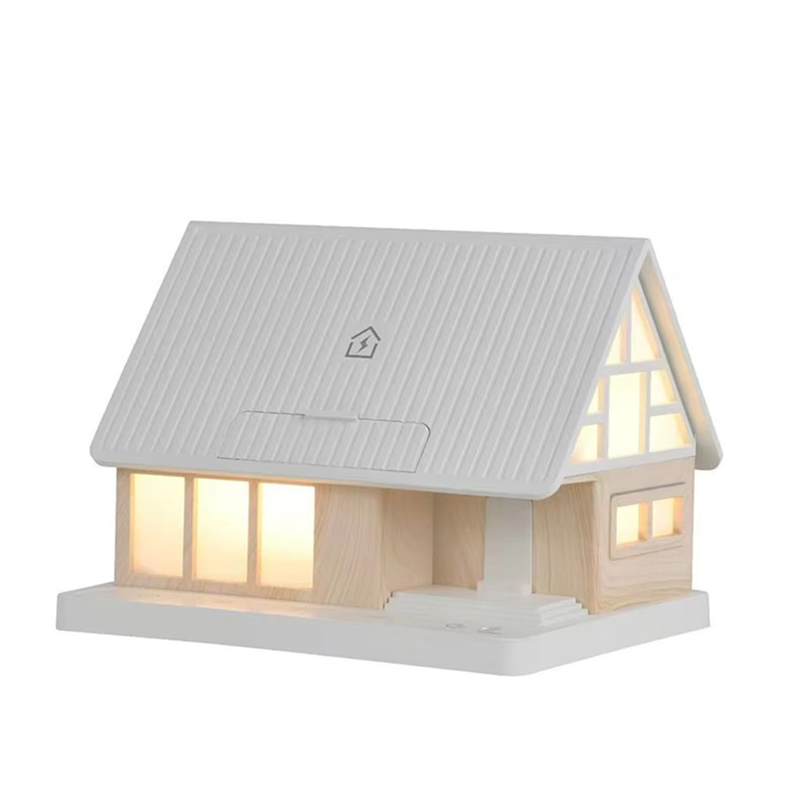 Veilleuse de chevet en forme de maison avec commande, White