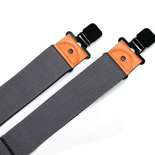 Image of MELOTOUGH Men's Suspender 2 inch Wide Partial Elastic Strap for Jeans Pants