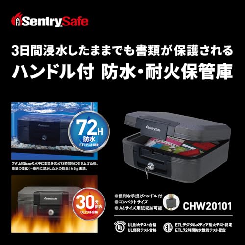 SENTRY (セントリー) 金庫 家庭用 防水 耐火 ハンドル付き ポータブル imgrc0084744442.jpg