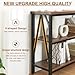HOMISSUE Entryway Console Table, Rustic Console Table with Wide Storage, Industrial Foyer for Entryway with 3-Tier Open Shelves, Entry Tables for Living Room, Hallway, Brown, 47 Inch