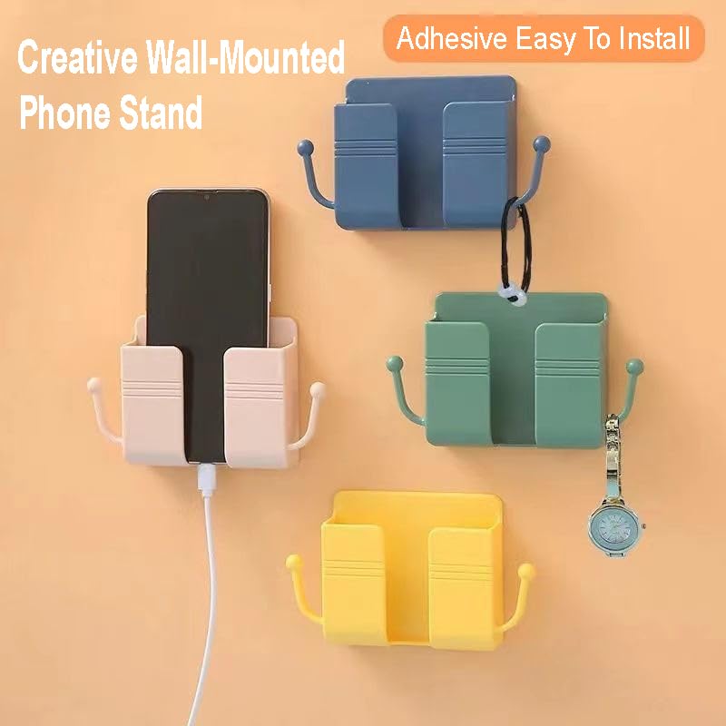 5 Soportes de Pared inalámbricos para teléfonos móviles, Soportes para Cargadores de móviles, Soportes para Ver Series en la Cocina y el baño, Apto para duchas y mesitas de Noche