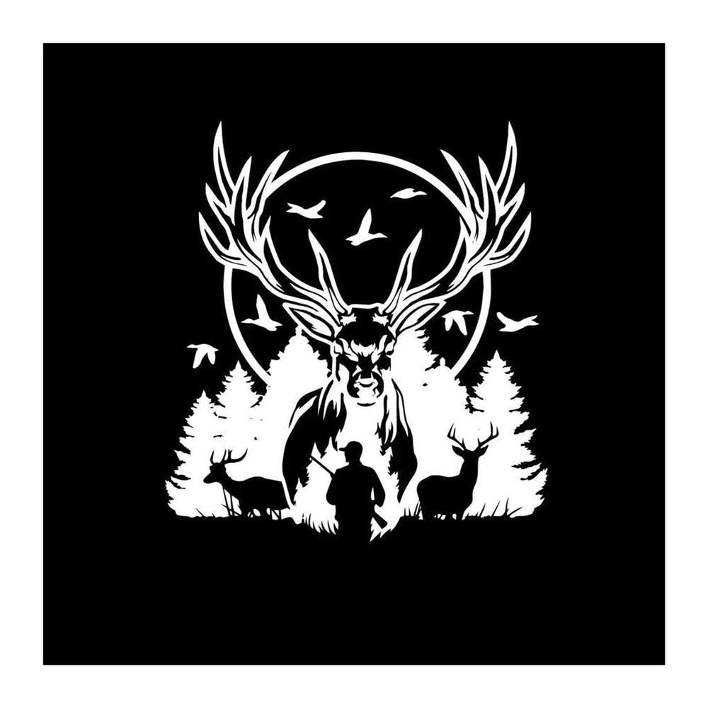 15cm Deer Hunte Sticker Decals Cover Scratches Stickers On Car Decoration PVC(White,20cm)