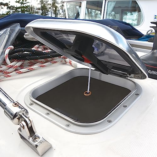 Image of Waterline Design Boat Hatch Bug Screen, Magnetic Mosquito Net for Boat Hatches