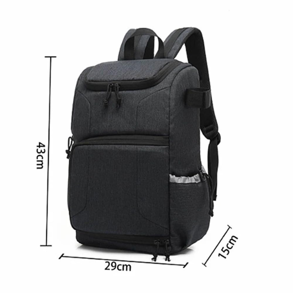 Borsa Reflex Zaino for fotocamera impermeabile Borsa for fotocamere DSLR for treppiede portatile da viaggio for obiettivo for video(Grey)
