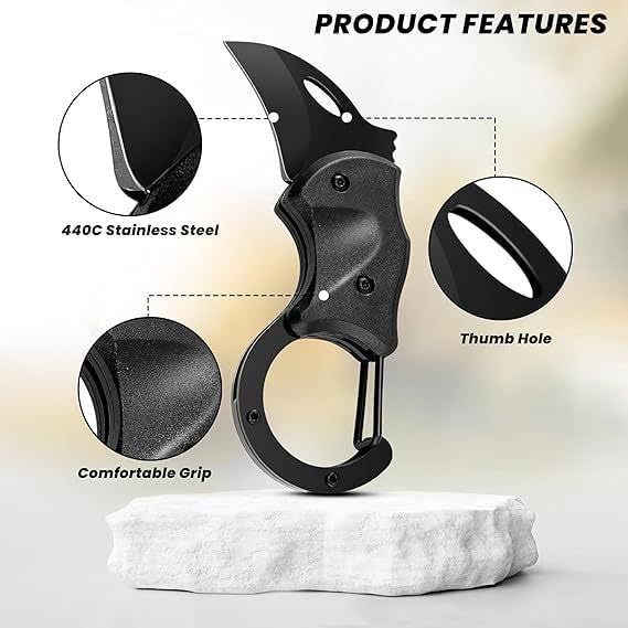 Image of Keychain with Cutter & Safety Strap - Emergency Self Defense Tool for Men | Glass Breaker, Seatbelt Cutter & Tactical Keychain | Everyday Carry Gift Idea for Safety & Travel