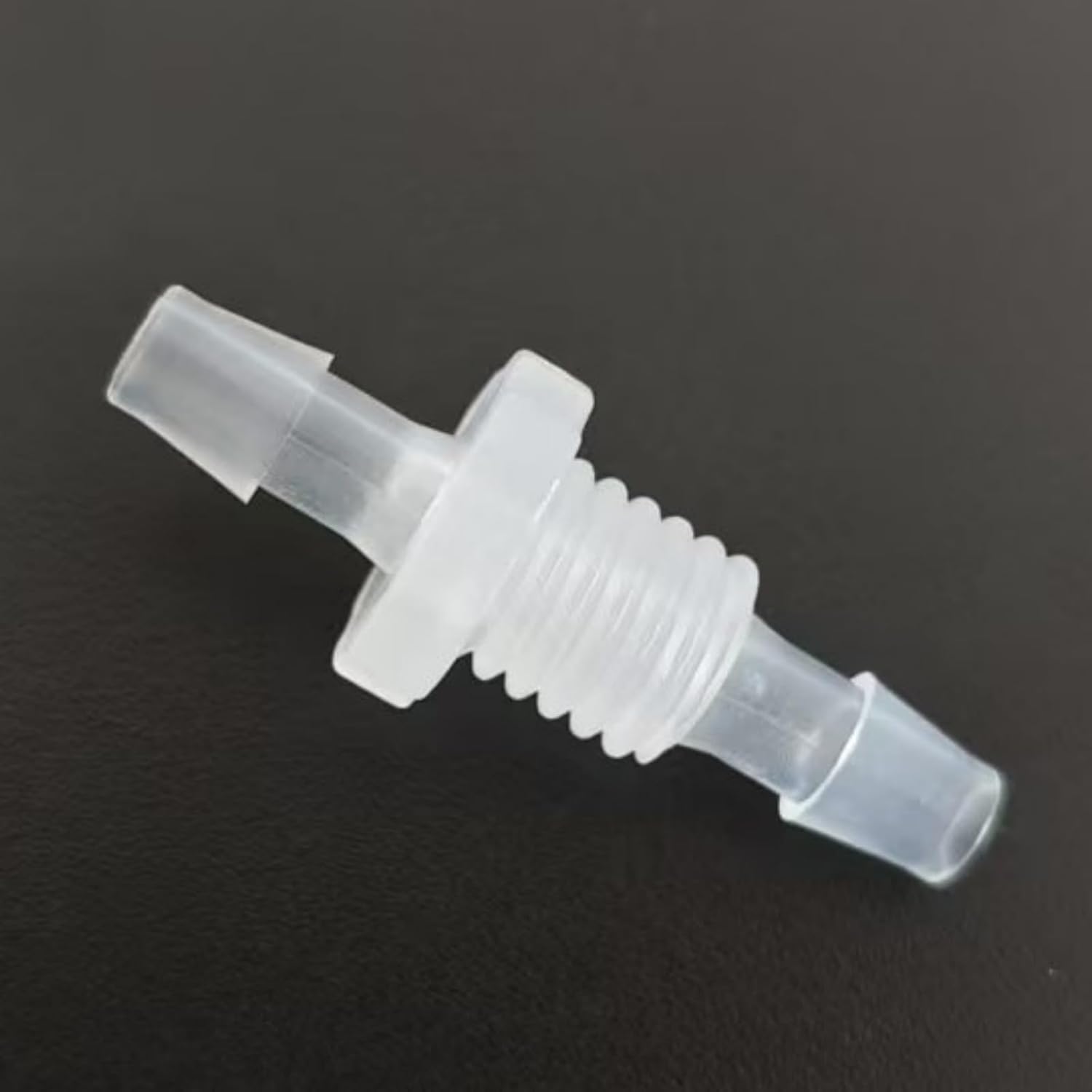 Thru-Bulk Bulkhead Fittings PP Equal Pipe Hose Barbed Connector to Male Threaded and PC Nut for Laboratory Biochemical Analytical Instruments Food Machinery 100pc/pk (4mm 5/32'' M8)