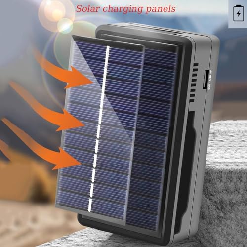 Image of Ahuja International Solar Universal Dual Battery Charger Case Box,Battery Charger Multi Munctional Type C Intelligent Lithium Battery Holder for 26650,21700,18650,18500,16340,14500 Battery Boxs