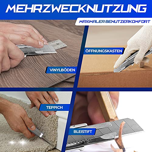 Cuttermesser Alaskaprint 10 x professionelles Aluminium-, 18 mm