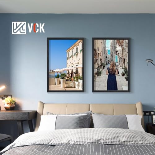 Image of VCK 24x36 Poster Frame 2 Pack, Black Wood Picture Frame, Wall Display
