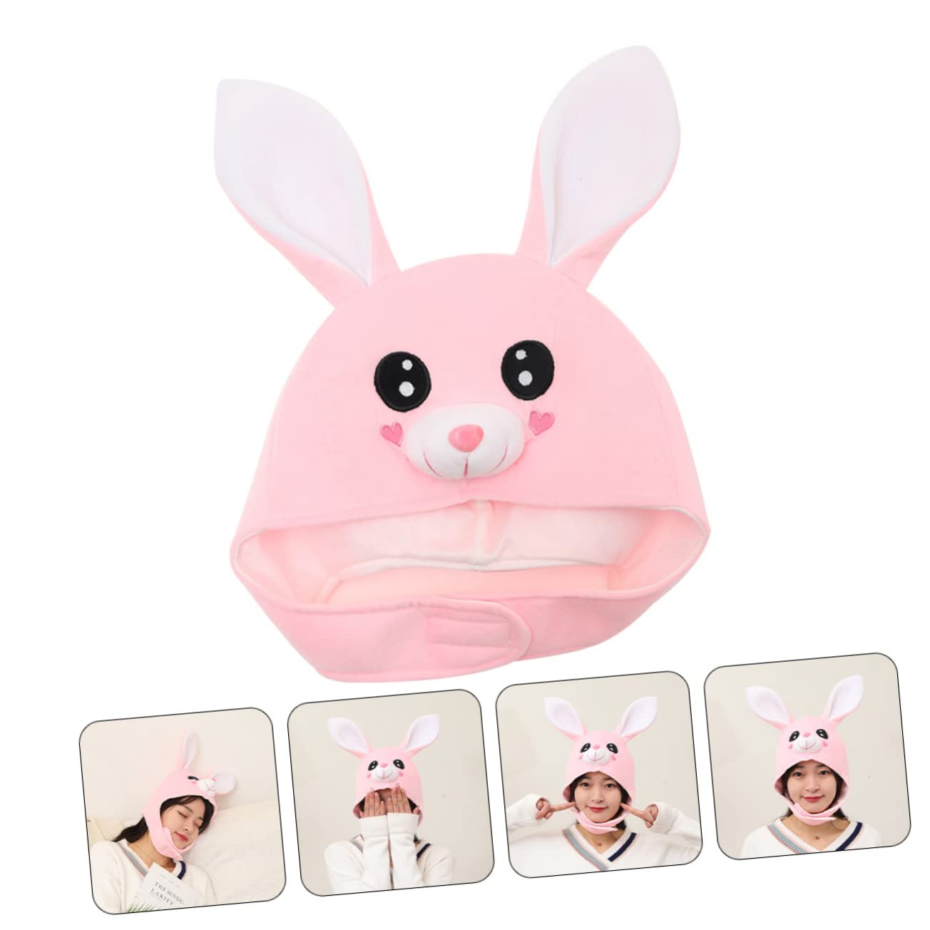 ifundom 2piezas Sombrero De Conejo De Peluche Con Orejas Para Disfraces y Fotografía Accesorio Divertido Para Pascua Gorro Infantil Con Diseño Tierno y Ears Ajustables