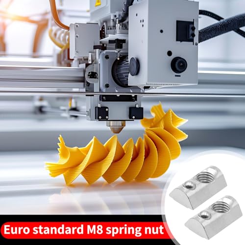 PWGHWG 40 Stück Nutensteine M8 mit Kugel Nut 8, 40-Serie Nutenstein M8 Gewinde Kohlenstoffstahl Gleitmutter mit Federkugel für Aluminiumprofil Extrusionsschlitz, Europanorm
