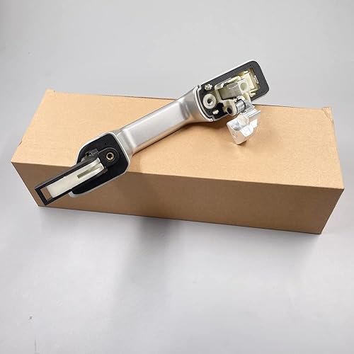 Miniatura 10 de HUYILUN0104 Manija exterior de puerta corredera del lado derecho del pasajero trasero negro pintado con cromo compatible con Honda Odyssey 2011-2017