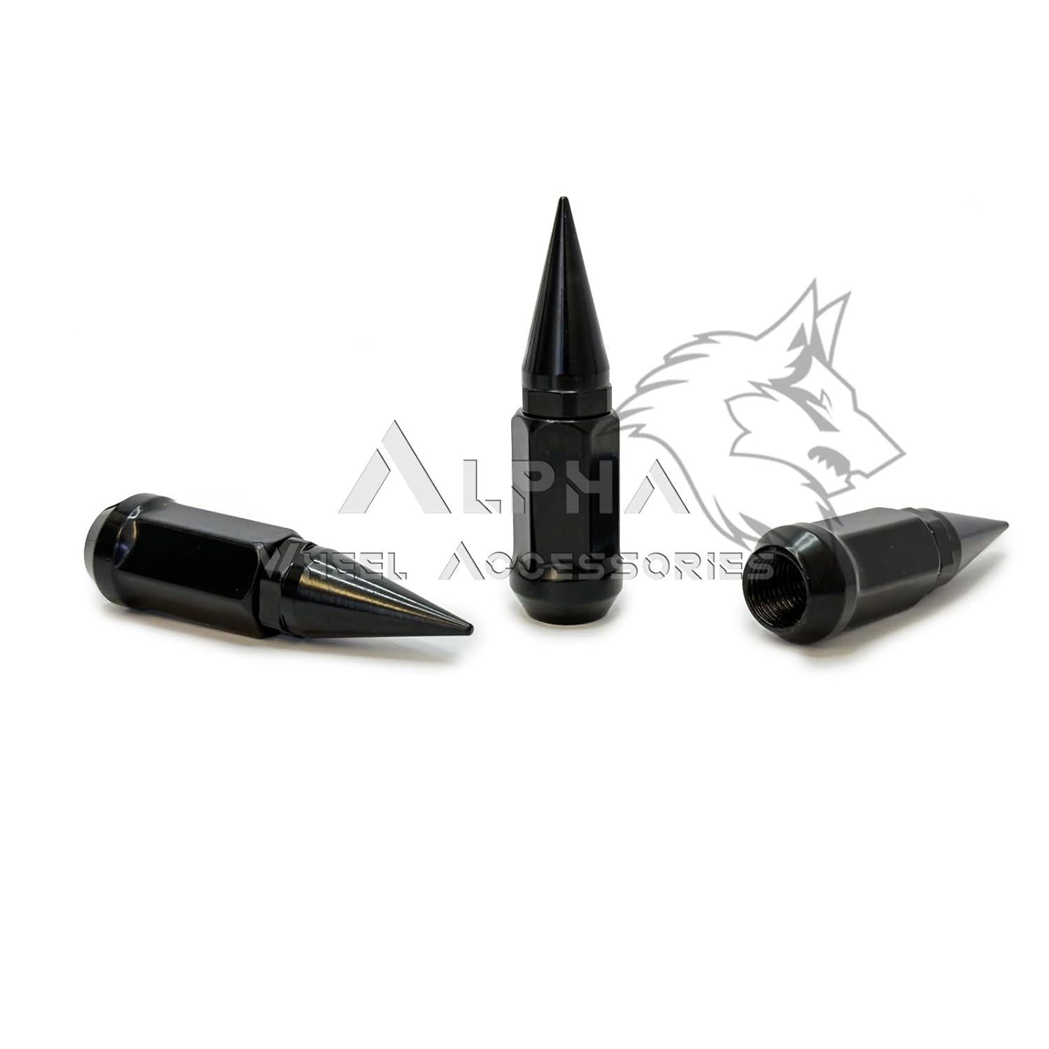 20 Black 14x1.5 Spike Lug Nuts for 2019-Newer Jeep Gladiator Sport S Willys JL