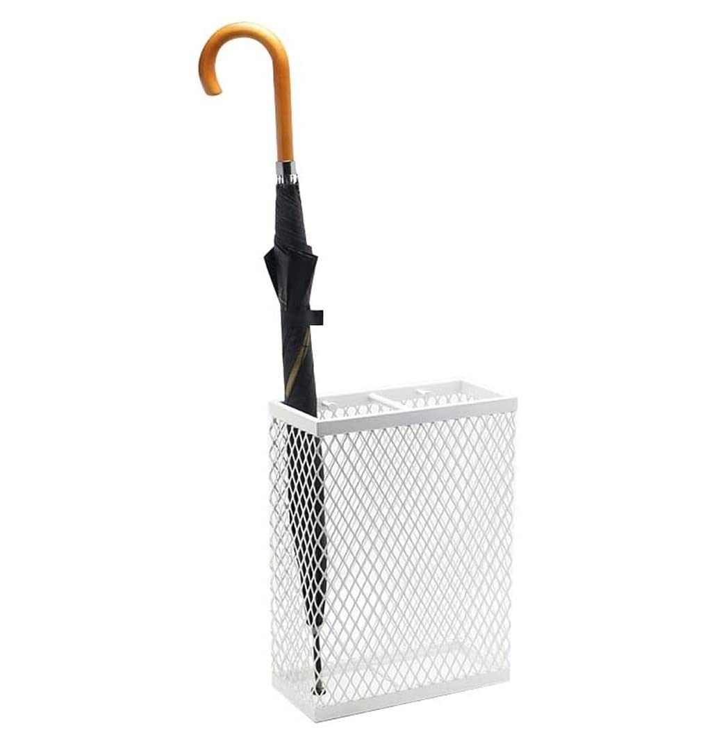 Porte-parapluie pour couloir au design ajouré en métal noir