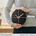 Driini Staircase Modern Wall Clock - Unique 10.5 in. Frameless Concrete Design - Contemporary, Minimalist Decor; No Numbers - Silent Battery Operated Clocks with Decorative Wooden Hands; Black