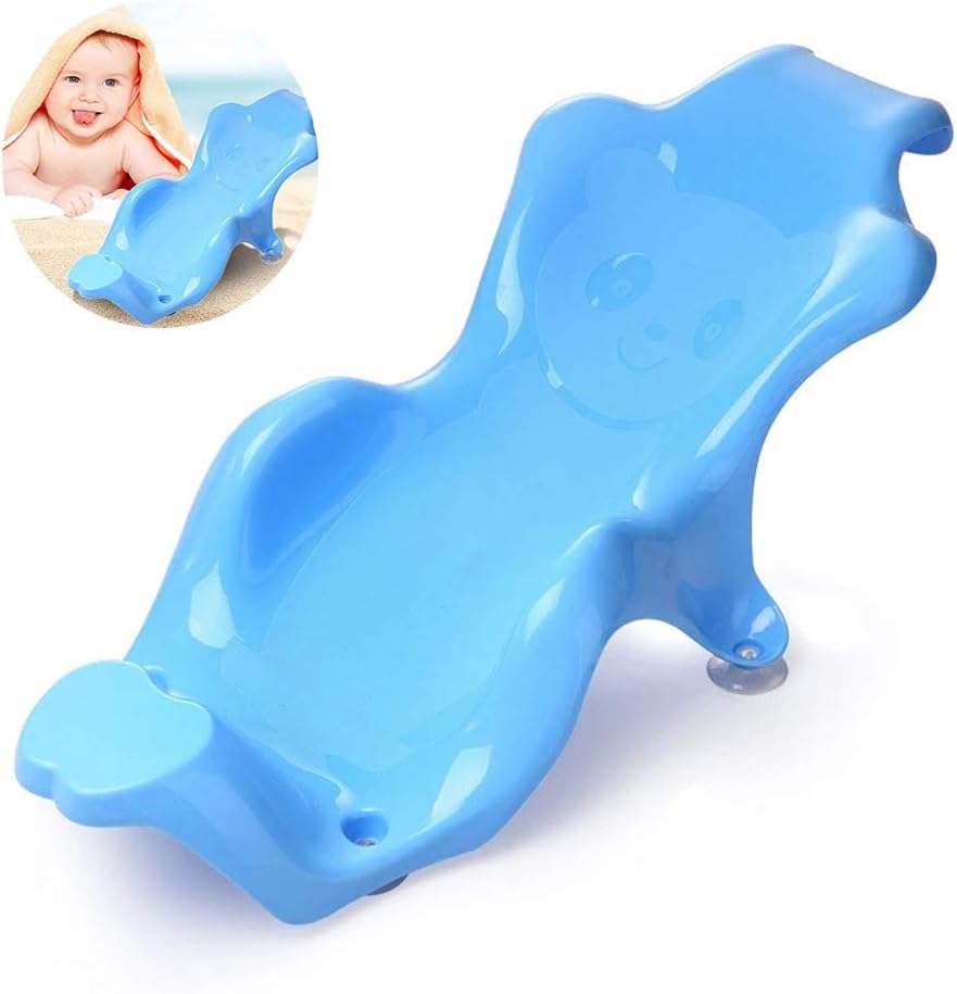 ACLBB Baby Bathtub Bracket, Sucker Baby Bath Bed, Safety Skid Proof Shampoo Chair, Suitable 0-6 Years Old,Blue [Energy Class A]