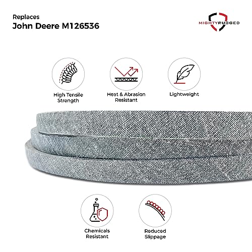 Image of M126536 John Deere Deck Belt Replacement - 114.5 inch - Heavy-Duty, Durable, Aramid Cord for John Deere 38 Inch Deck Belt, LT133, LT150, LT155, LT160, LT166, LT180
