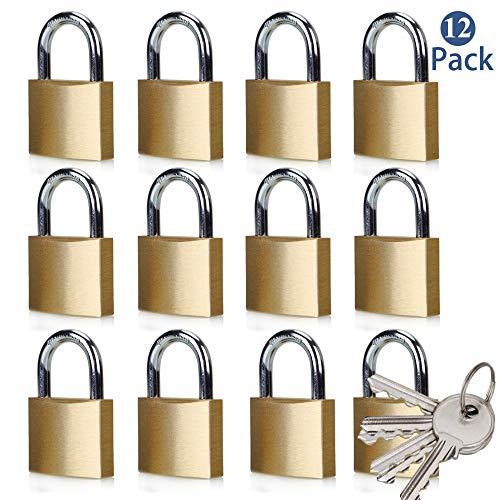 ABRAFOX Solid Brass Same Keyed Padlock keyed alike locks ?1-9/16 inch 40mm-12pack