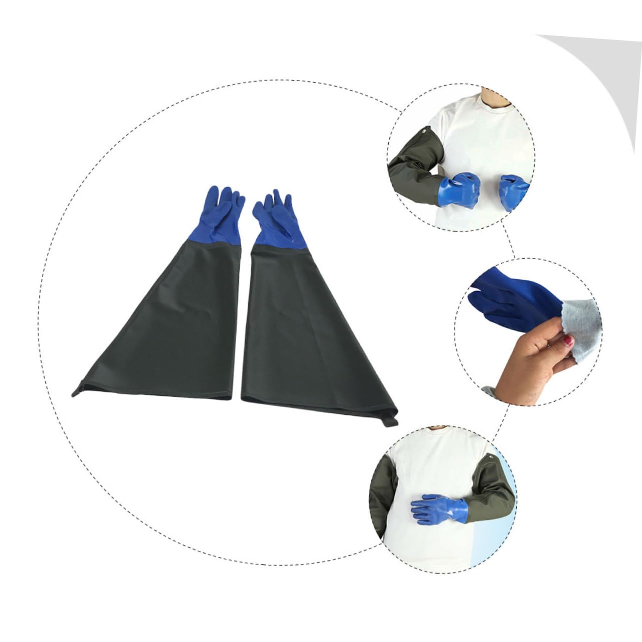 Artibetter Guantes de Pvc Resistentes al Aceite, 1 Par, Uso Industrial