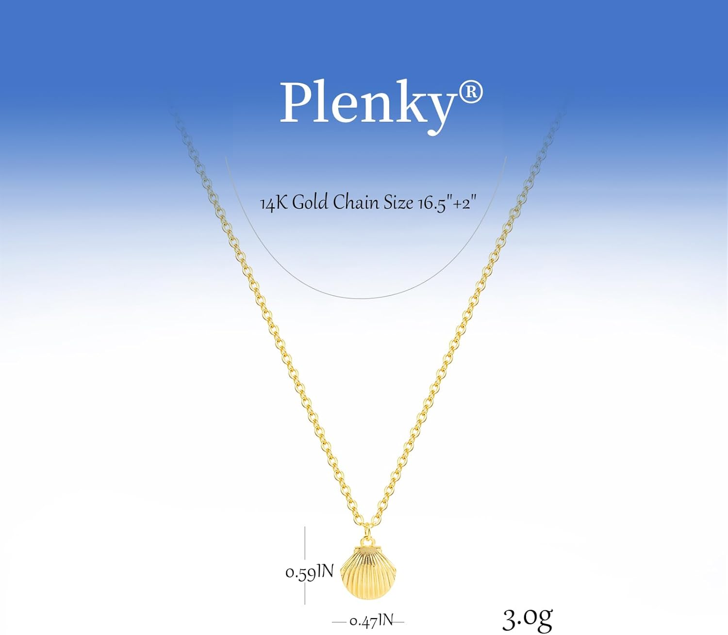 Gold Necklace for Women-14K Gold Plated Bow,Dragon,Shell, Palm Tree, Seahorse, Conch Shell,Sardines, Cowboy Boot,Bat,Bunny Pendant Beachy Jewelry for Women Gifts - Image 5