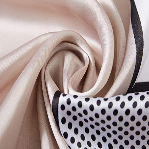 Women scarfs silk feeling Fashion Pattern square Hair Scarfs Neckscarf Bandana Face Scarf Mask for Women3