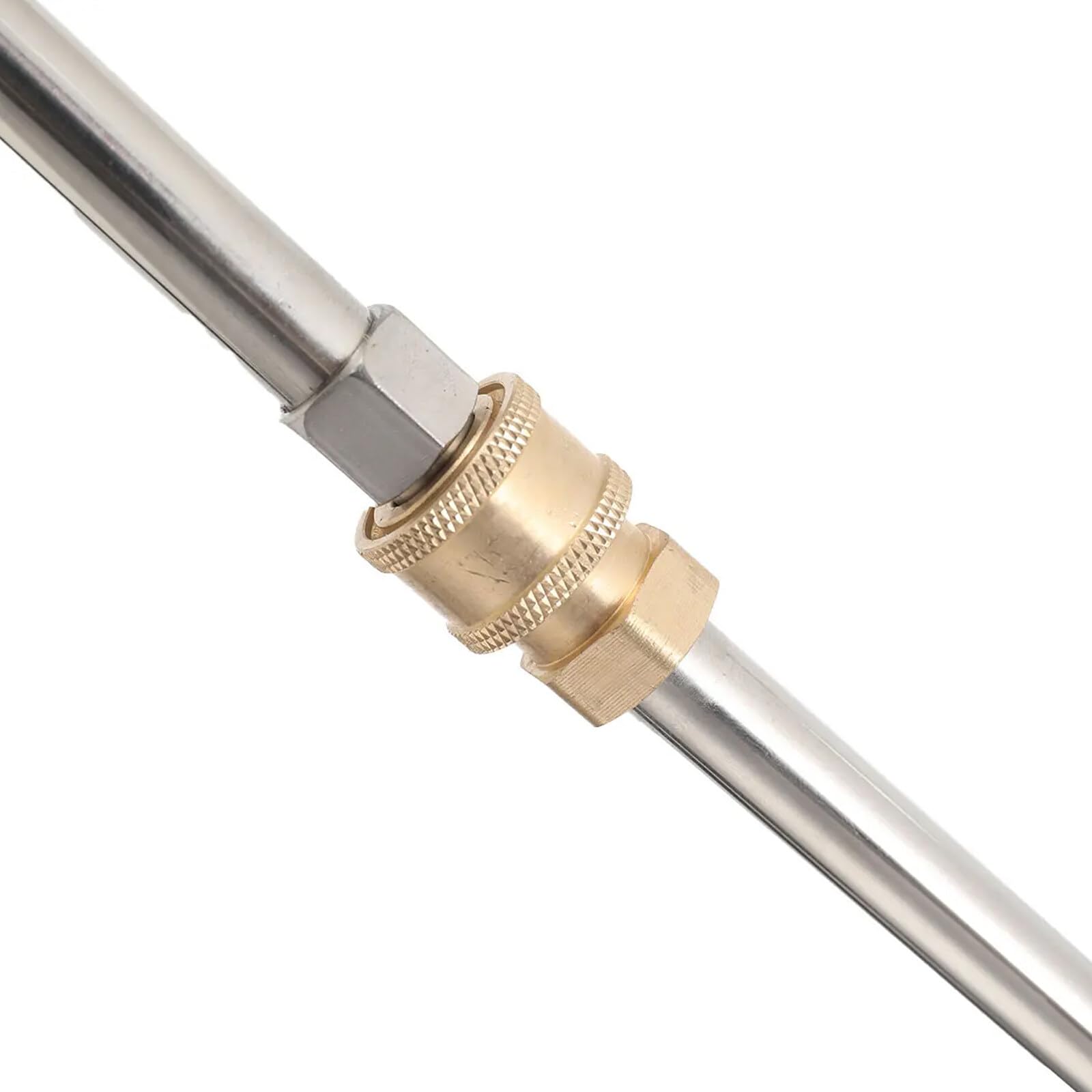 Limpiador de superficies de 13 pulgadas de acero inoxidable 1/4 conector rápido, accesorio de lavadora eléctrica con 2 varitas de extensión, 2 boquillas de repuesto, 4000 PSI