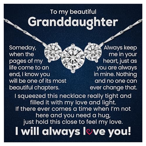 Granddaughter Necklace From Grandpa to Grandaughter Gift For Her Jewelry Present On Birthday, Mother's Day, Valentine's Day Or Wedding Day