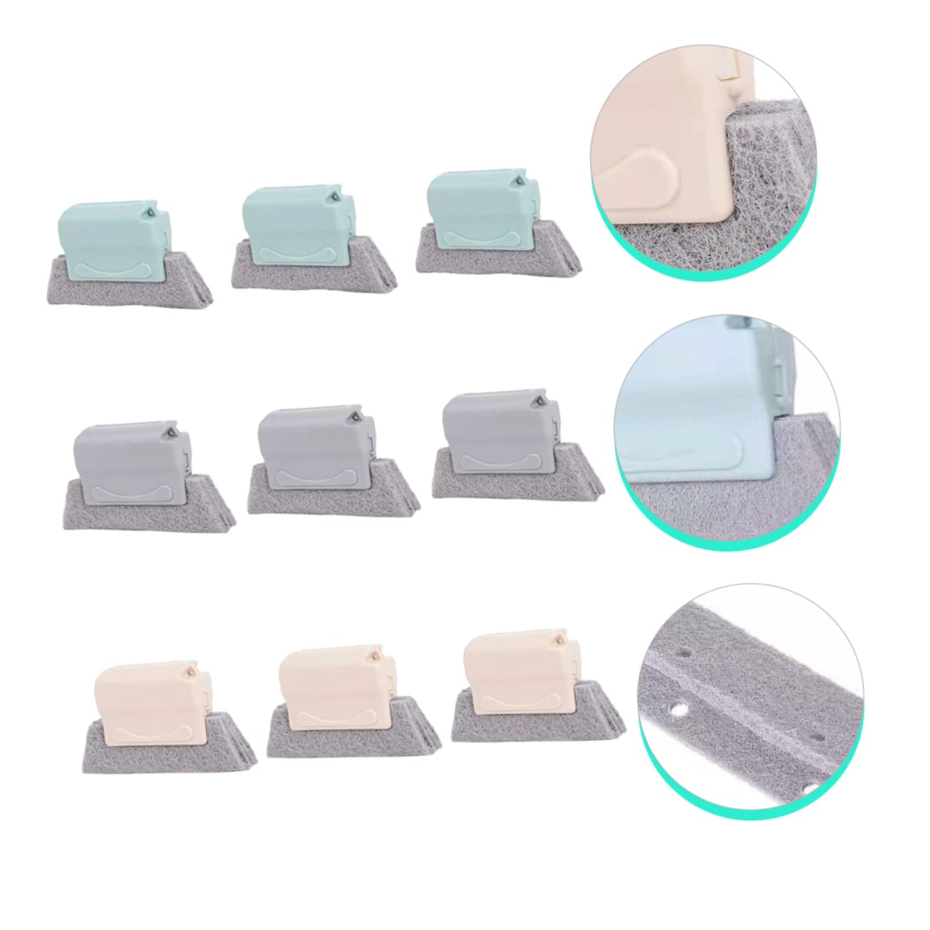 2 Set Spazzole Per Fessure Finestre Multifunzionale Per Scanalature E Gaps Design Compatto E Facile Usare Per Pulizie Domestiche Cucina E Bagno 9 Pezzi*2