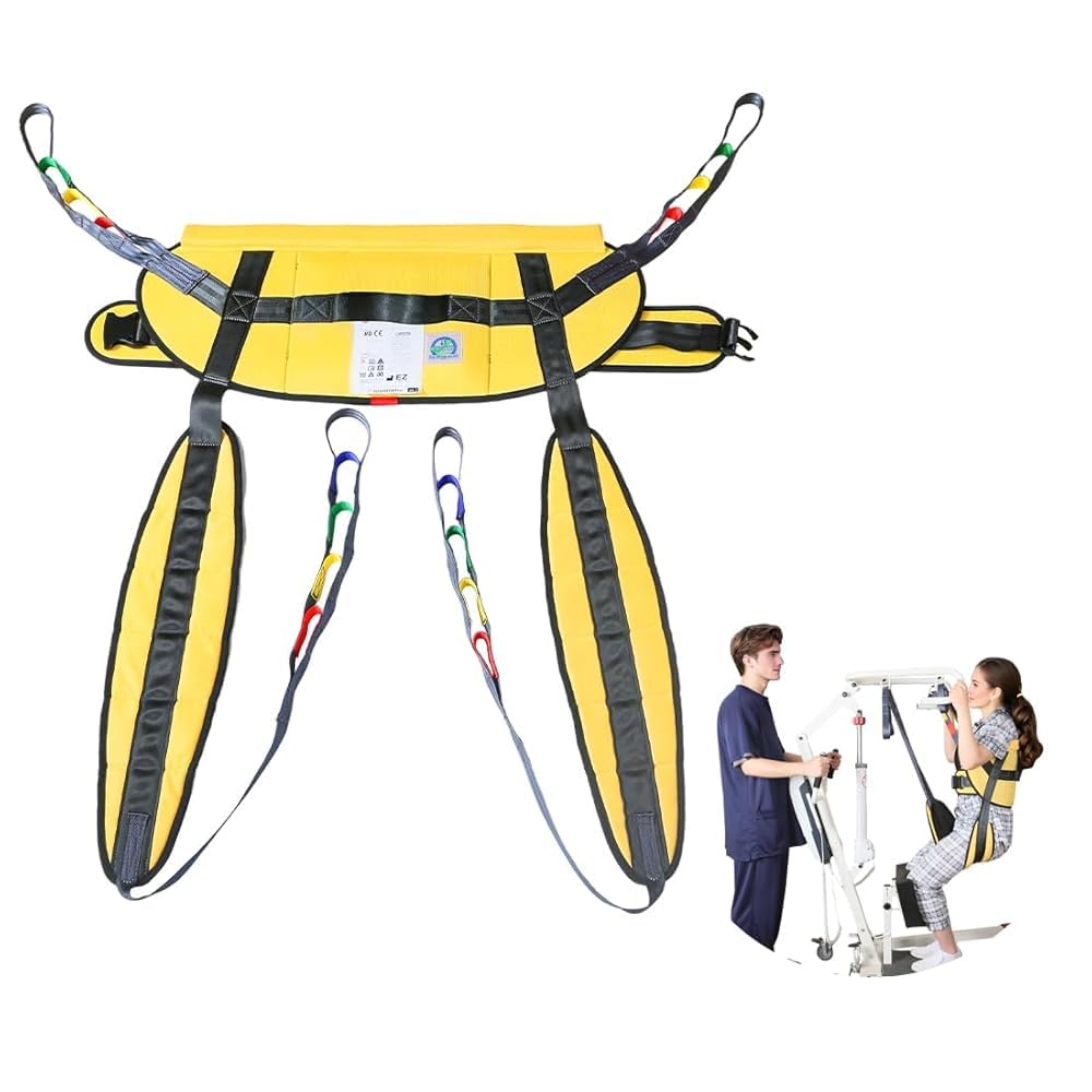 Sit to Stand Transfer Sling per anziani e assistenza alla mobilità, supporto antiscivolo per sollevamento con supporto regolabile, comoda imbottitura, si adatta alla maggior parte dei tipi di corpo