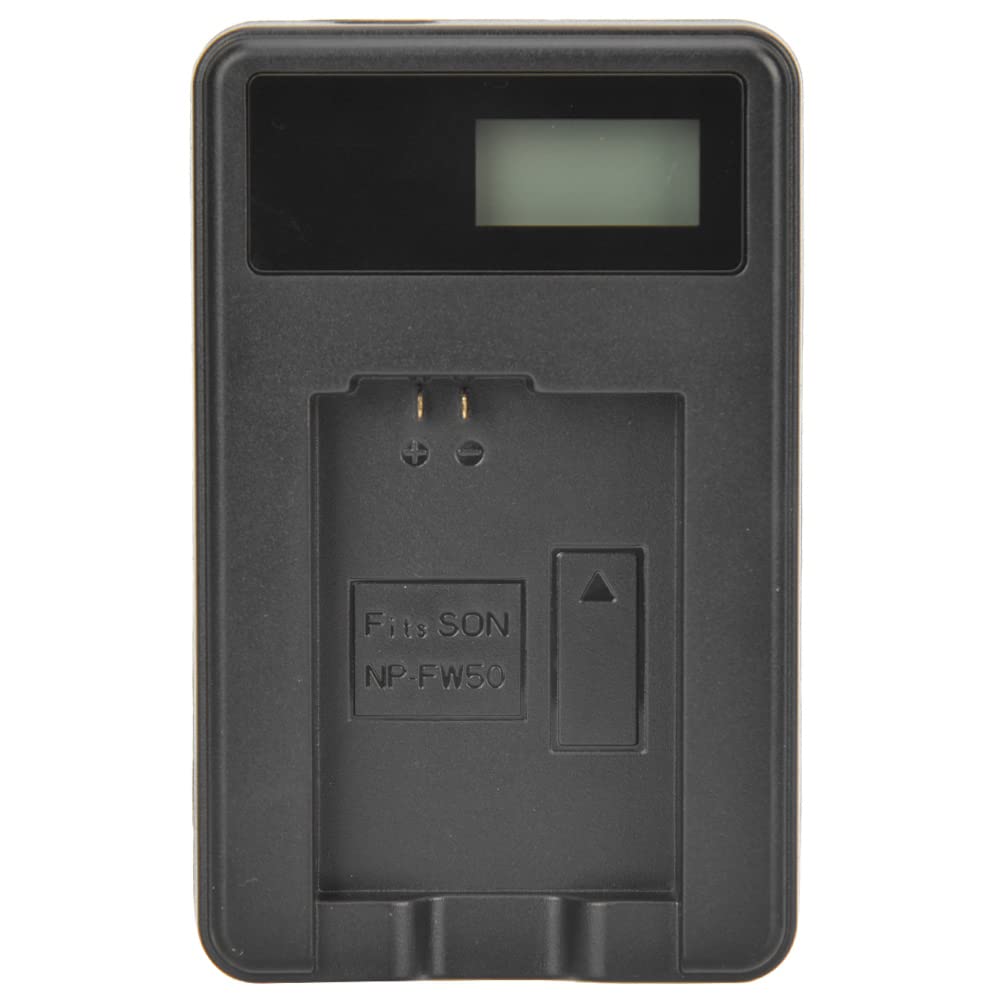 Battery Charger, Camera Battery Charger Plastic Camera Charger with LCD Display for Camera
