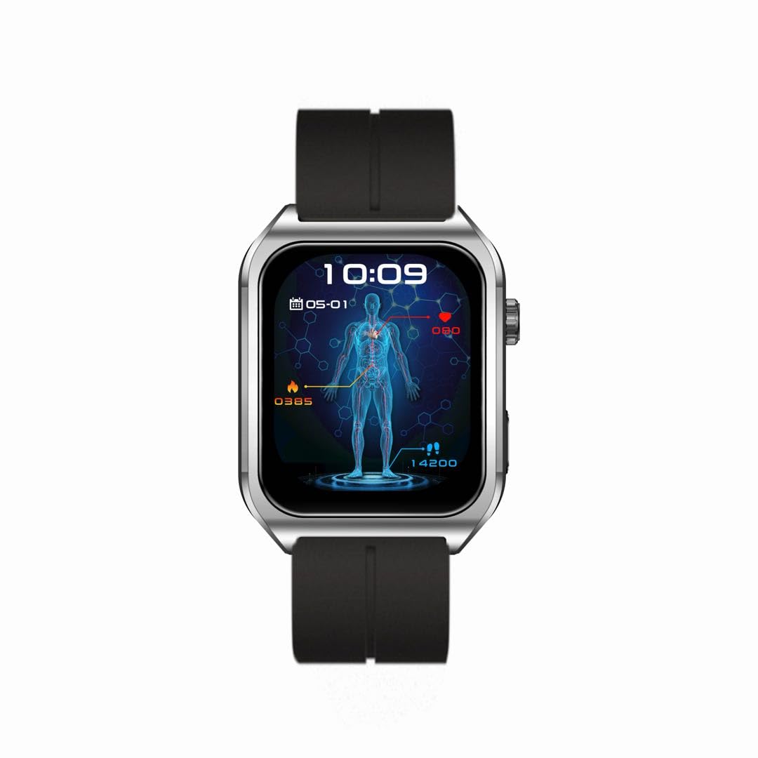 Marsyu Montre Connectée Homme, 1,83" 3D Écran Incurvé, 100+ Sports,Analyse IA, Android iOS