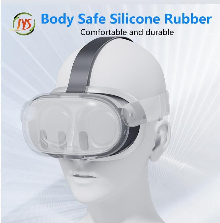 Coyktonty Silicone VR Face Cover Eyecups for Meta Quest 3, Reduces Light Leakage Dust and Sweat Resistant Mask (Black)