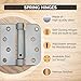 Hinge Outlet Spring Self-Closing Hinges, 4 Inch Square with 5/8 Inch Oil Rubbed Bronze Finish - Adjustable Door Closing (2 Pack)
