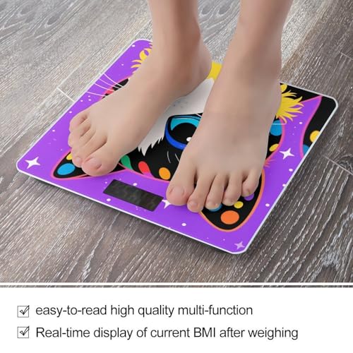 Báscula digital para baño Colorful Cat con capacidad 400 lb miniatura 5