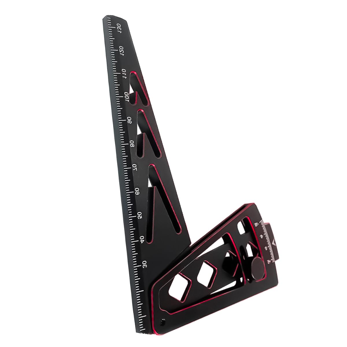 Règle de hauteur réglable pour voiture RC, outil d'alignement universel pour modèles de chenilles RC 1/10, 1/8 et 1/7, noir et rouge