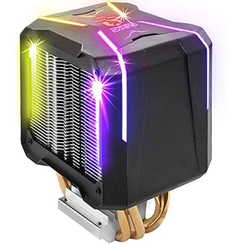 EMPIRE GAMING - GUARDIAN V201 Prozessorlüfter für Gamer PC-Aluminium Kühler 4 Wärmerohre aus Kupfer Heatpipes-Adressierbarer Lüfter RGB-CPU DIY Gamers-Geräuscharme Wärmeableitung-Intel und AMD Cover