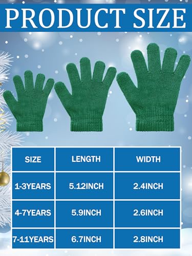 Image of EBOOT 3 Pairs Winter Kids Gloves Warm | Toddler Gloves for Boys Girls Outdoor, Full Finger Fluffy Soft Mittens for 1-11 Years Children, Multiple Colors