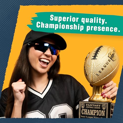 Image of TrophySmack 16-Year Perpetual Fantasy Football Trophy, Custom Engraved