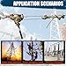 Zipline Tensioning Kit, Come Along Winch 2200lbs with Cable Grip Steel Wire Puller Tools& 2 Hooks, Portable Steel Cable Puller for 3/16