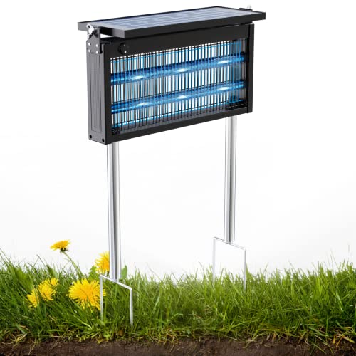 Solar Bug Zapper Outdoor Waterproof,Bug Zapper Indoor,High Powered 4200V Mosquito Zappers Killer,Camping,Patio,Garden Insect Repellent Charging Mosquito Killing Artifact